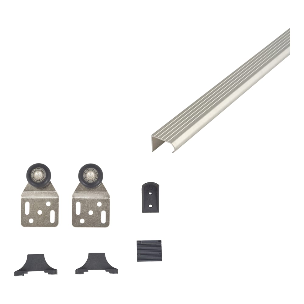 Klug Single Wardrobe Top Sliding Door Kit - 2000mm Track - 30kg Max Door Weight 