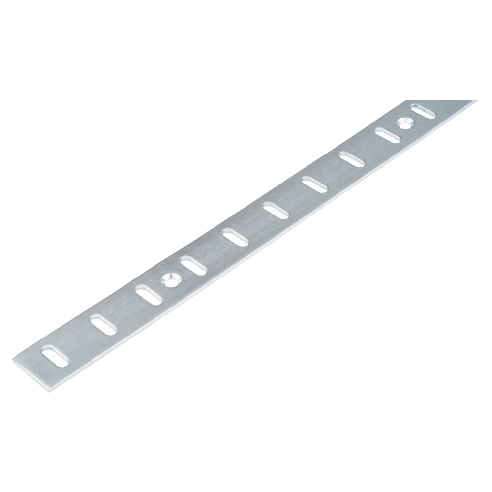 Altro Flat Bookcase Strip - 1829 x 19mm - Satin Chrome Plated (On Solid Brass)