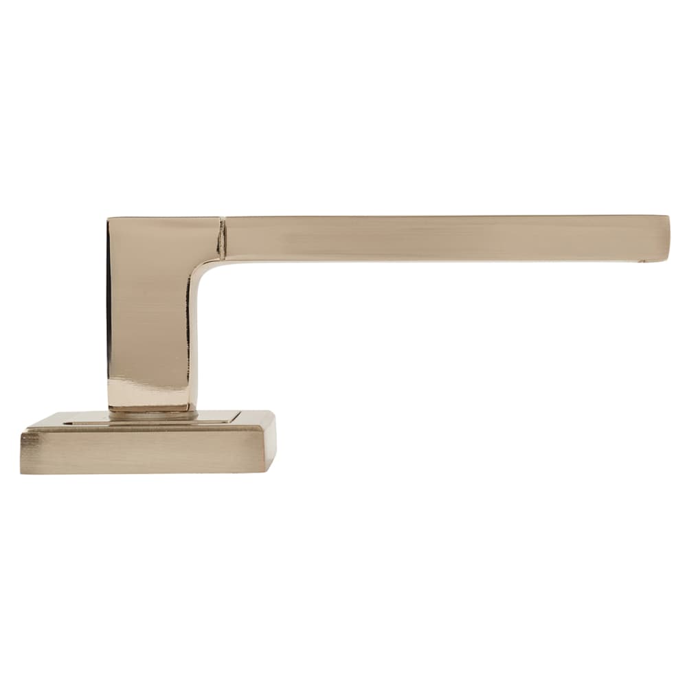 Altro Gama Door Handle on Square Rose - Polished/Satin Nickel