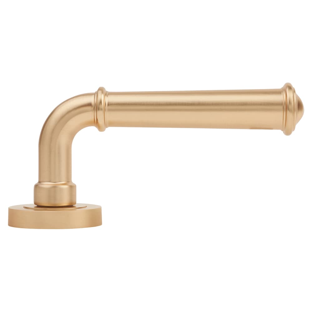 Jedo by Frelan Classic Door Handle on Rose - Satin Brass