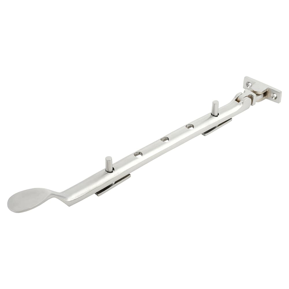 Altro Cast Victorian Casement Window Stay - 12"/300mm Length - Satin Chrome