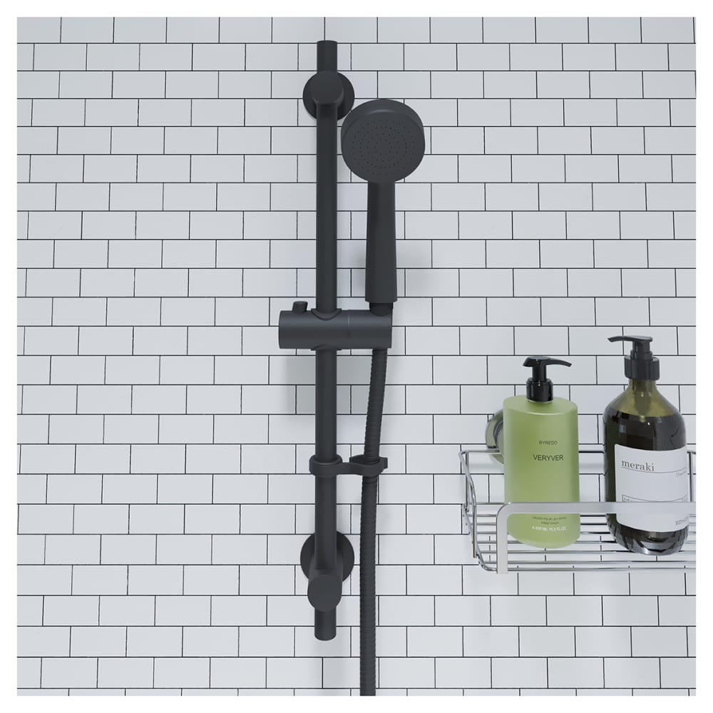 Croydex Presion Single Spray Shower Kit - Matt Black