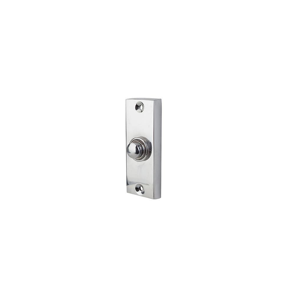 Altro Plain Edge Period Bell Push - 80 x 30mm - Polished Chrome