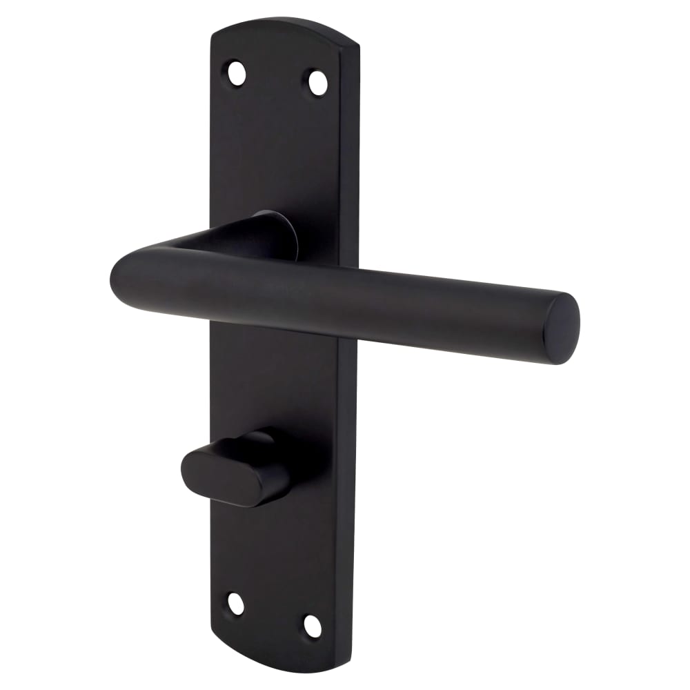 Altro Mitred Bathroom Door Handle - 172 x 44mm - Matt Black 