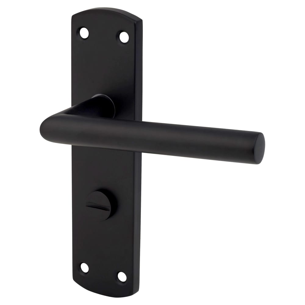 Altro Mitred Bathroom Door Handle - 172 x 44mm - Matt Black 