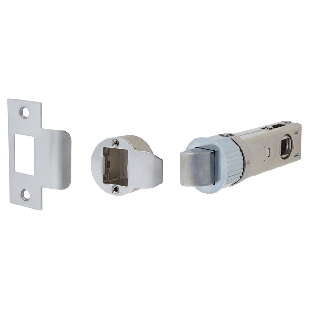 Quick Latch Passage Tubular Latch - 71mm Case - 57mm Backset - Round - Polished Chrome