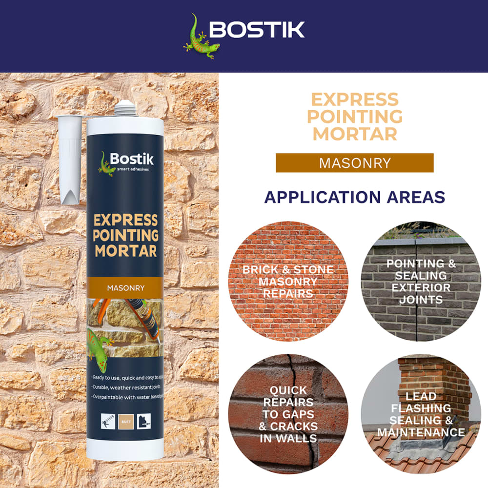 Bostik Express Pointing Mortar - 310ml - Buff