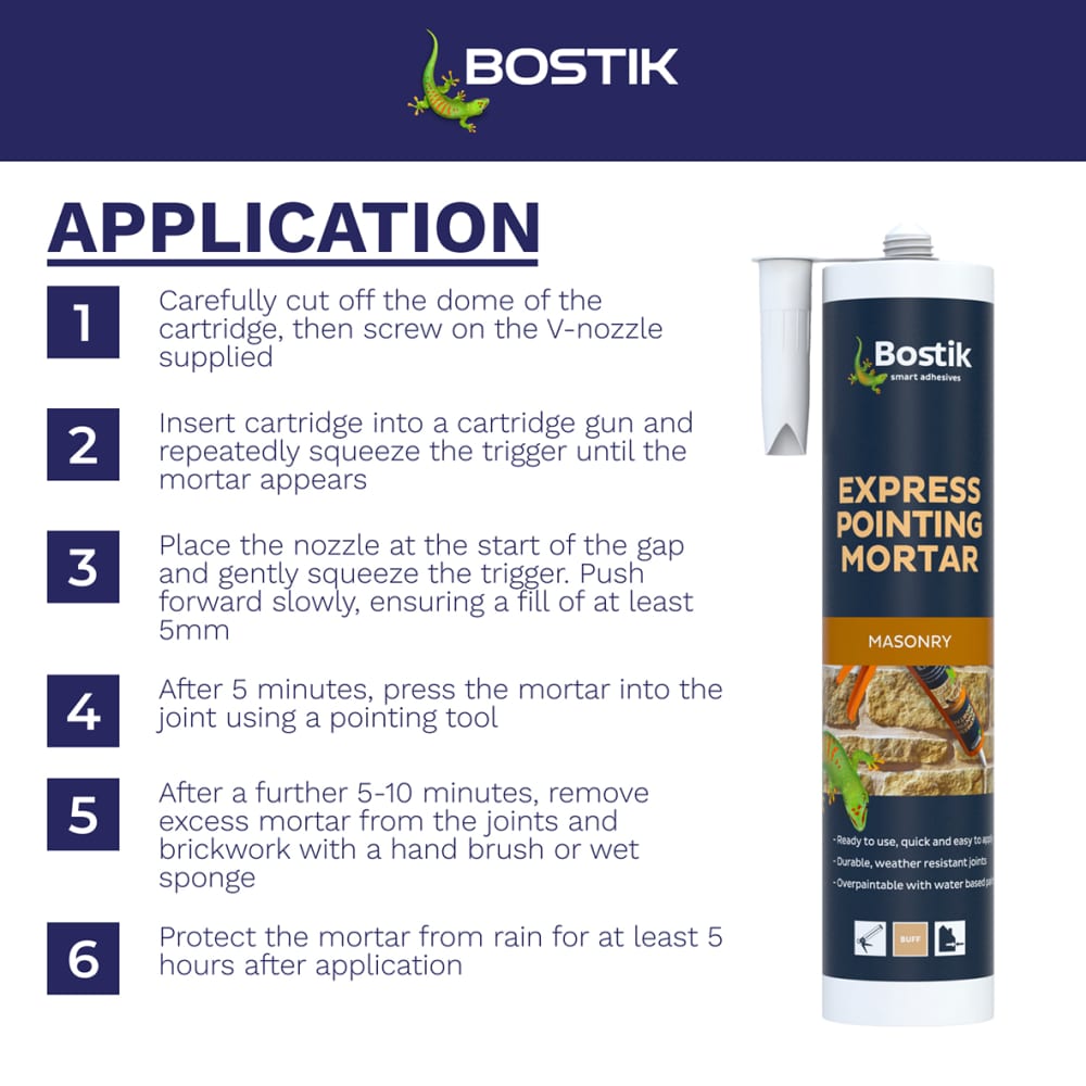 Bostik Express Pointing Mortar - 310ml - Buff