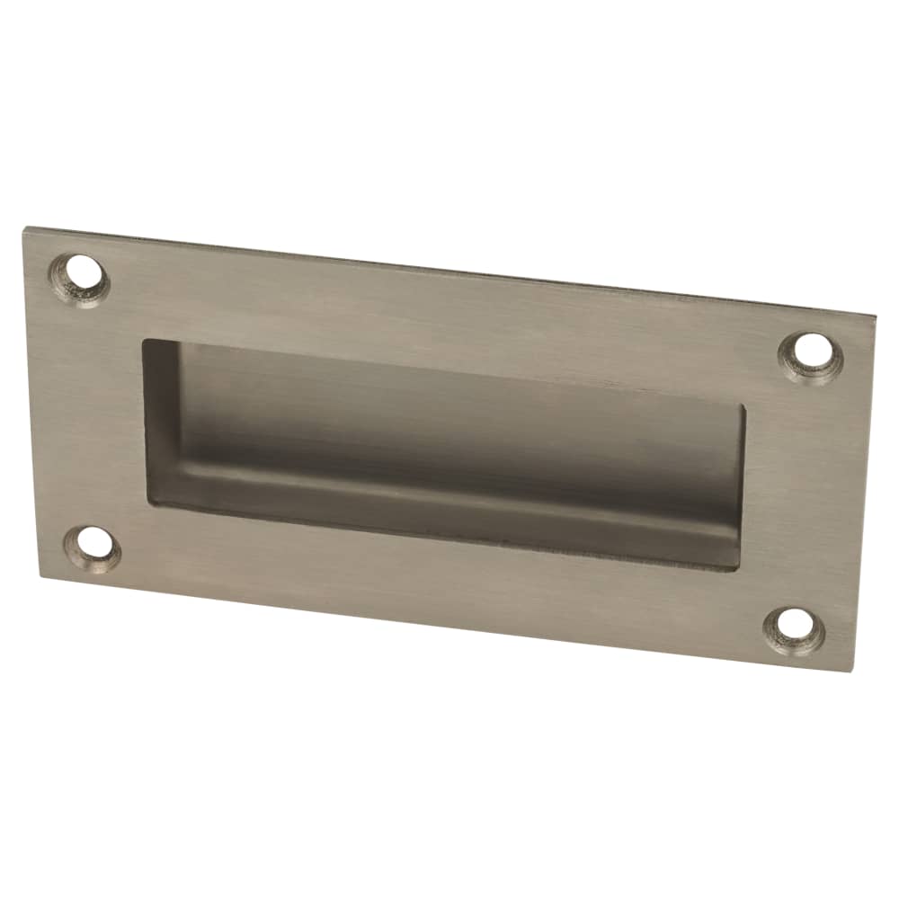 Altro Rectangular Flush Cabinet Pull Handle - 102 x 51mm - Satin Stainless Steel