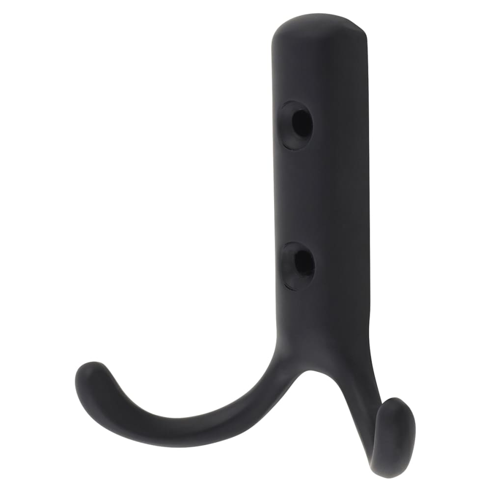 Altro Double Coat Hook - 70 x 56mm - Matt Black | IronmongeryDirect ...