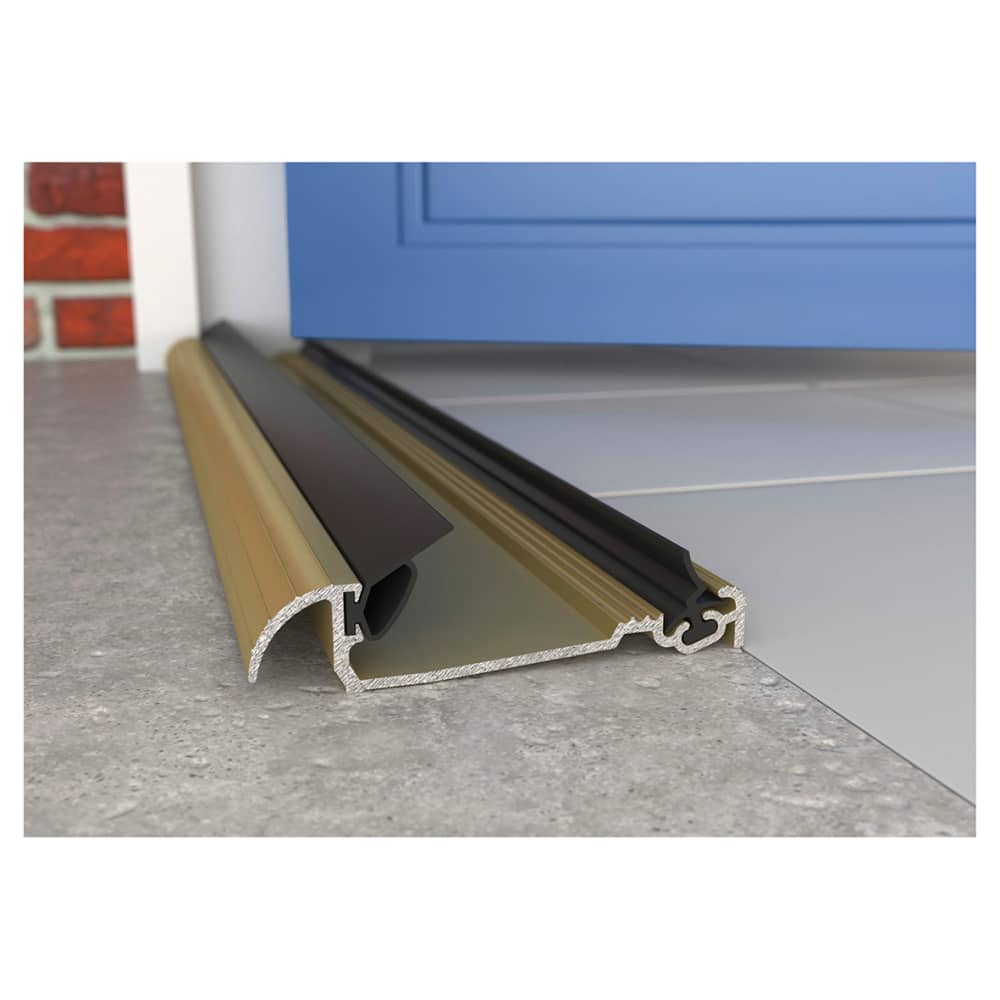 Exitex Low Height Macclex Threshold - 914mm Length - Inward Opening Doors - Gold Anodised