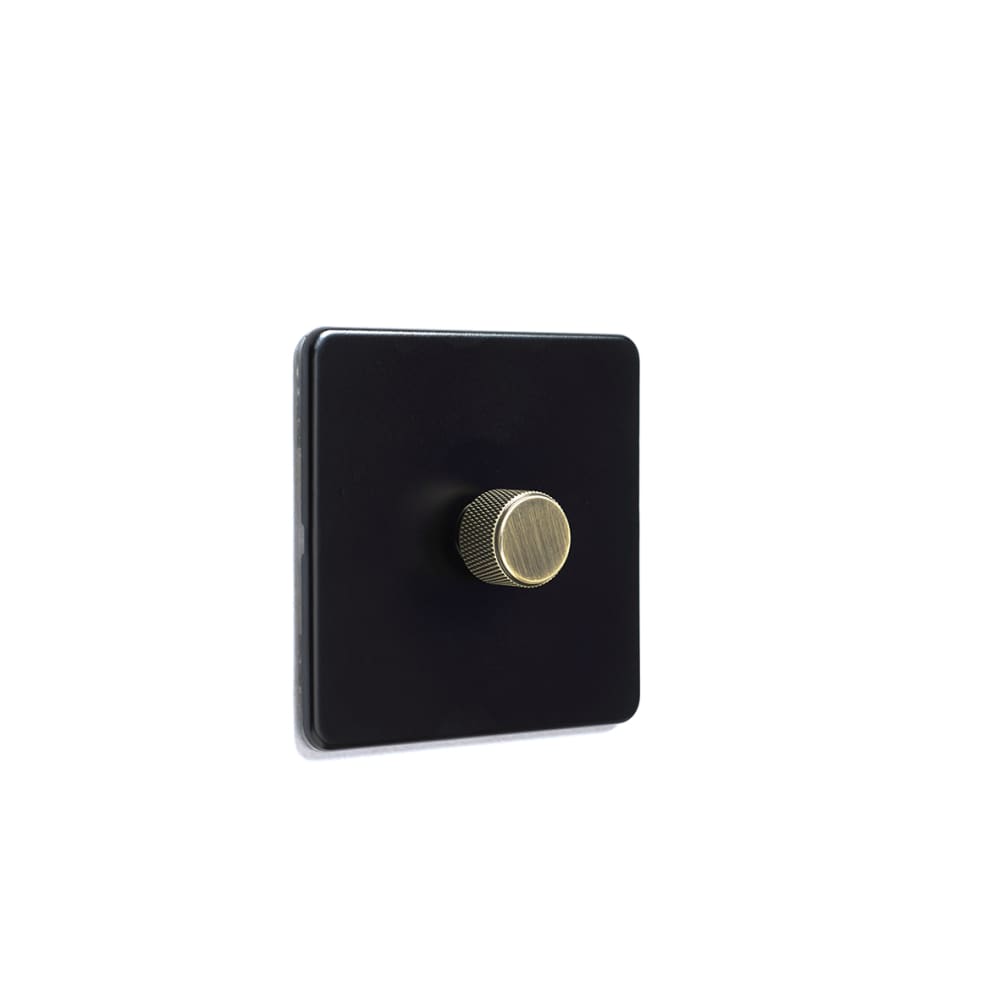 Knightsbridge Retrofit Knurled Dimmer Knob - Antique Brass