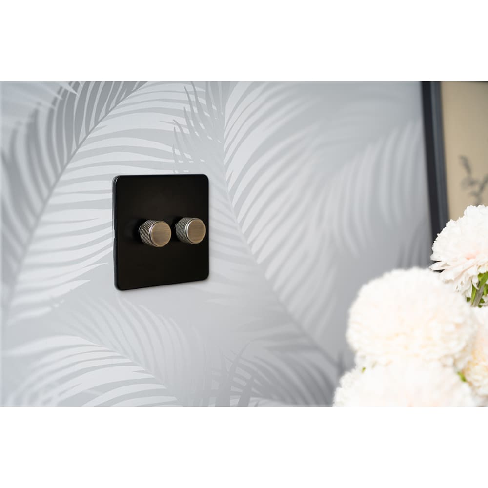 Knightsbridge Retrofit Knurled Dimmer Knob - Antique Brass