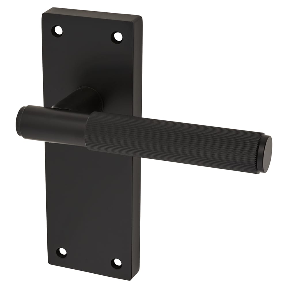 Altro Nova Lines Latch Door Handle - 155 x 55mm - Matt Black