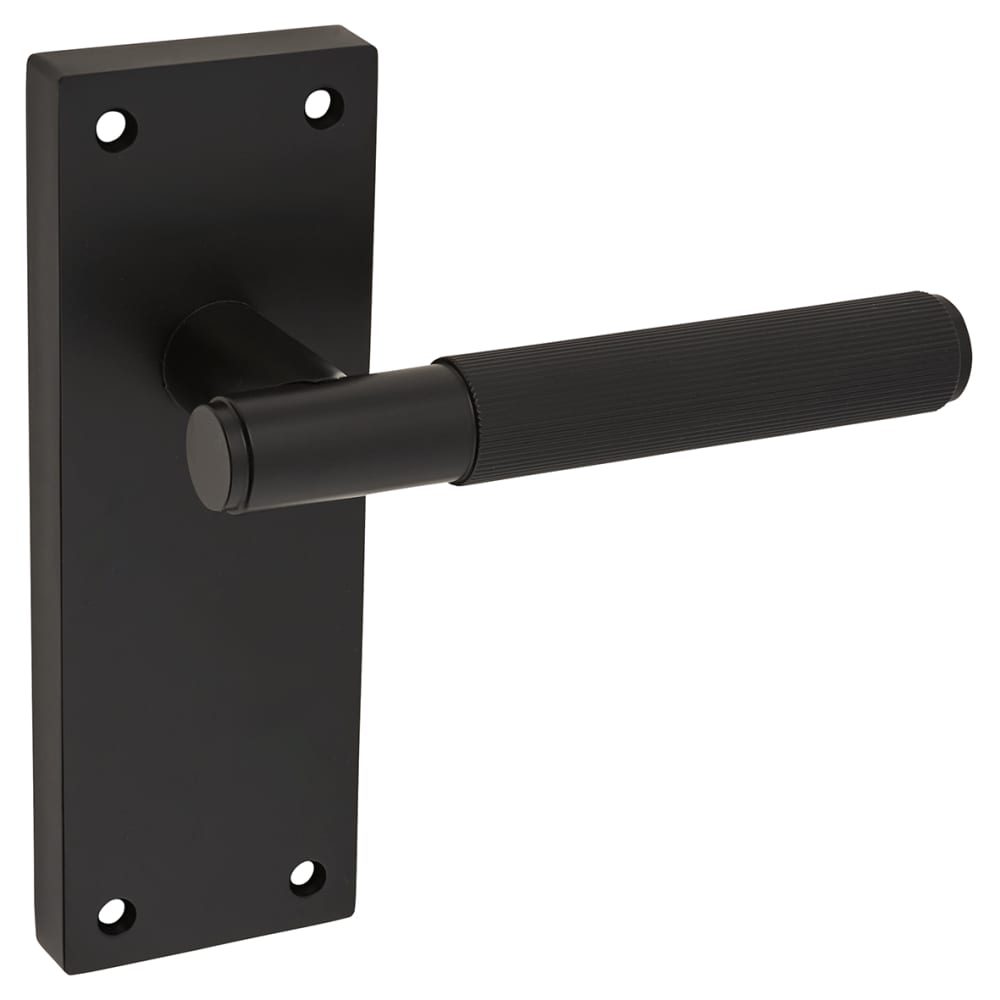 Altro Nova Lines Latch Door Handle - 155 x 55mm - Matt Black