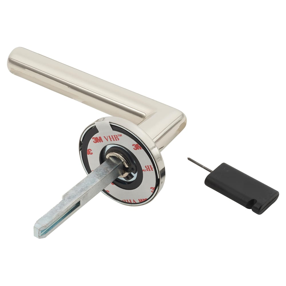 Urfic Easy Click Titan Door Handle on Rose - Polished Nickel
