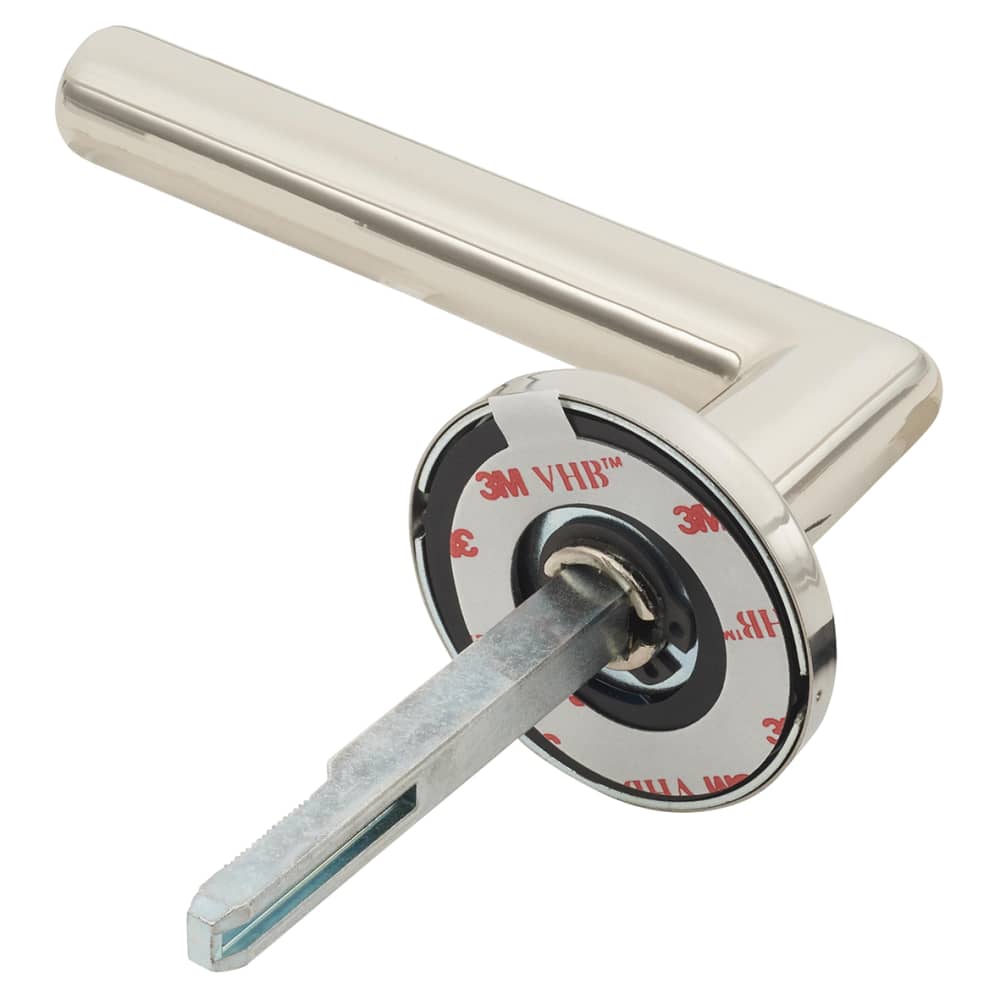 Urfic Easy Click Titan Door Handle on Rose - Polished Nickel