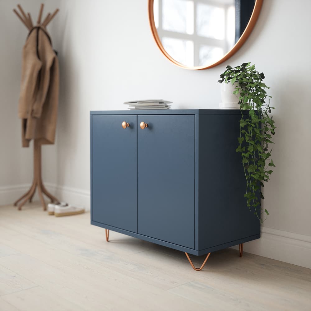 Rothley Hairpin Leg - 2 Pin - 100mm Height - Polished Copper