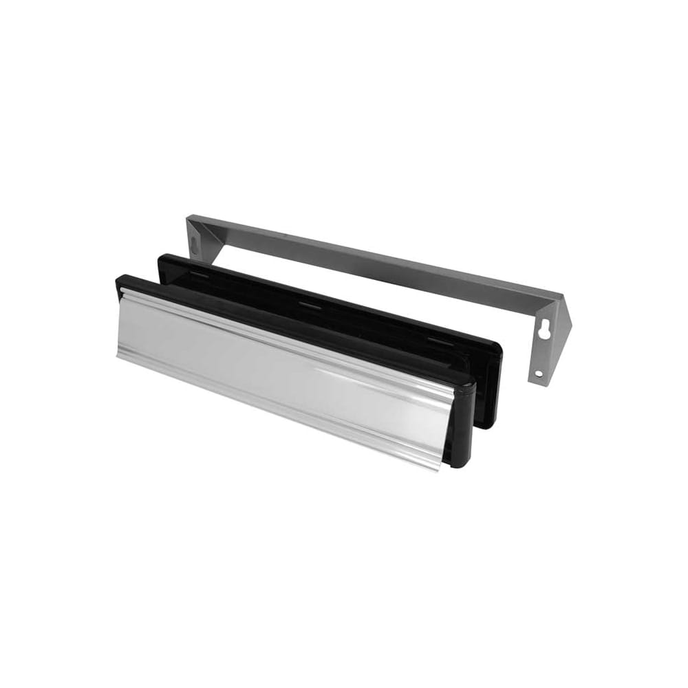 Yale Security Letter Plate - 304 x 70mm - Door Thickness 40-80mm - Polished Chrome