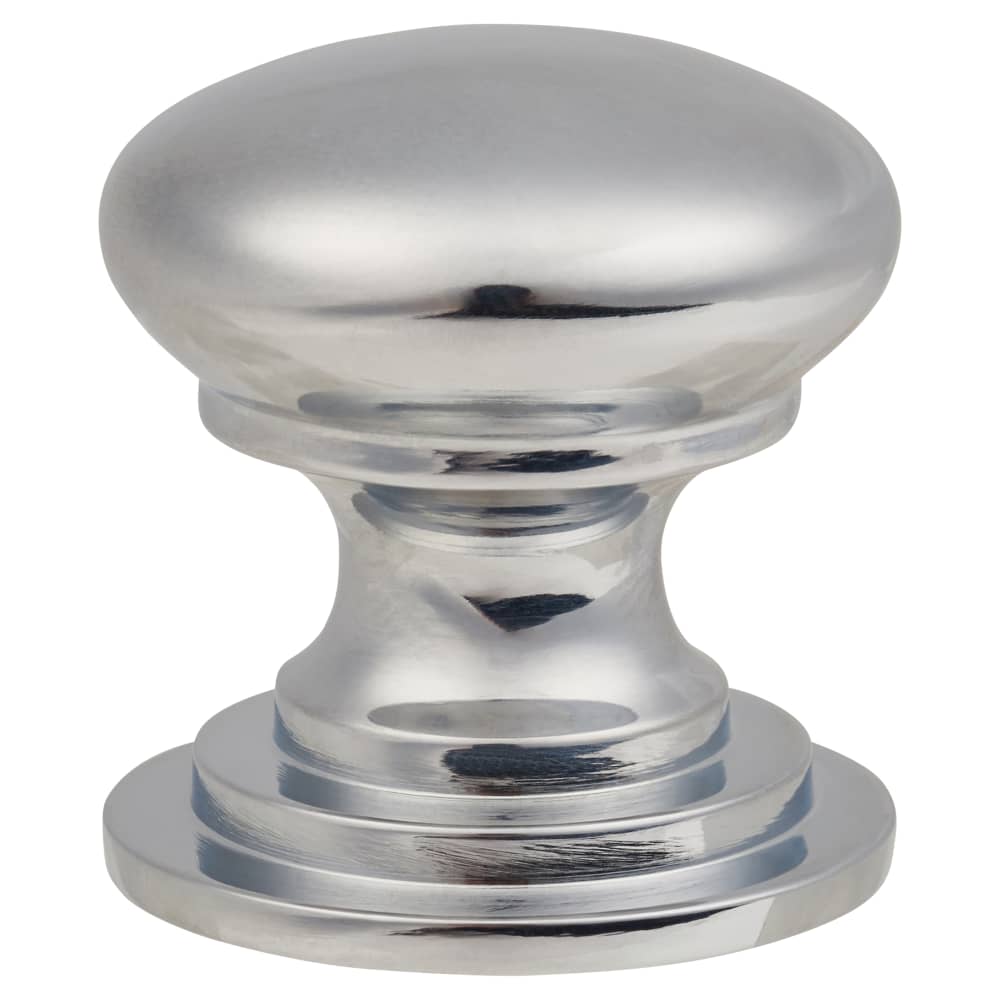 Altro Victorian Turned Round Cabinet Knob - 25mm Diameter - Polished Chrome