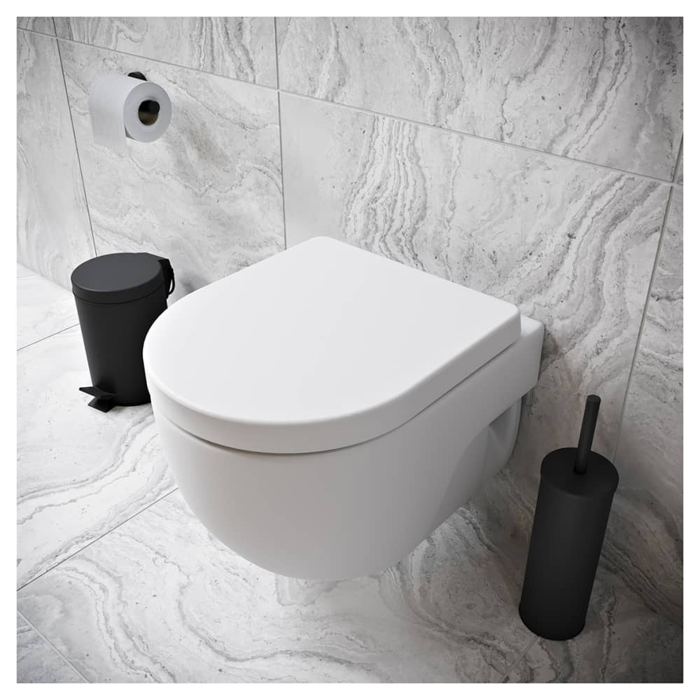 Croydex Eyre Flexi-Fix Soft Close Toilet Seat - White