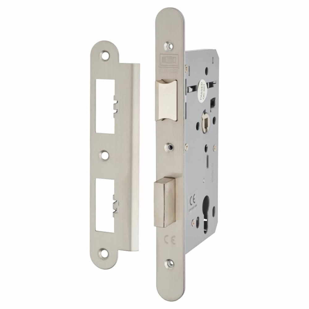 Union JHD72SL Heavy Duty Euro Sashlock - 90mm Case - 60mm Backset - Radius - Satin Stainless Steel