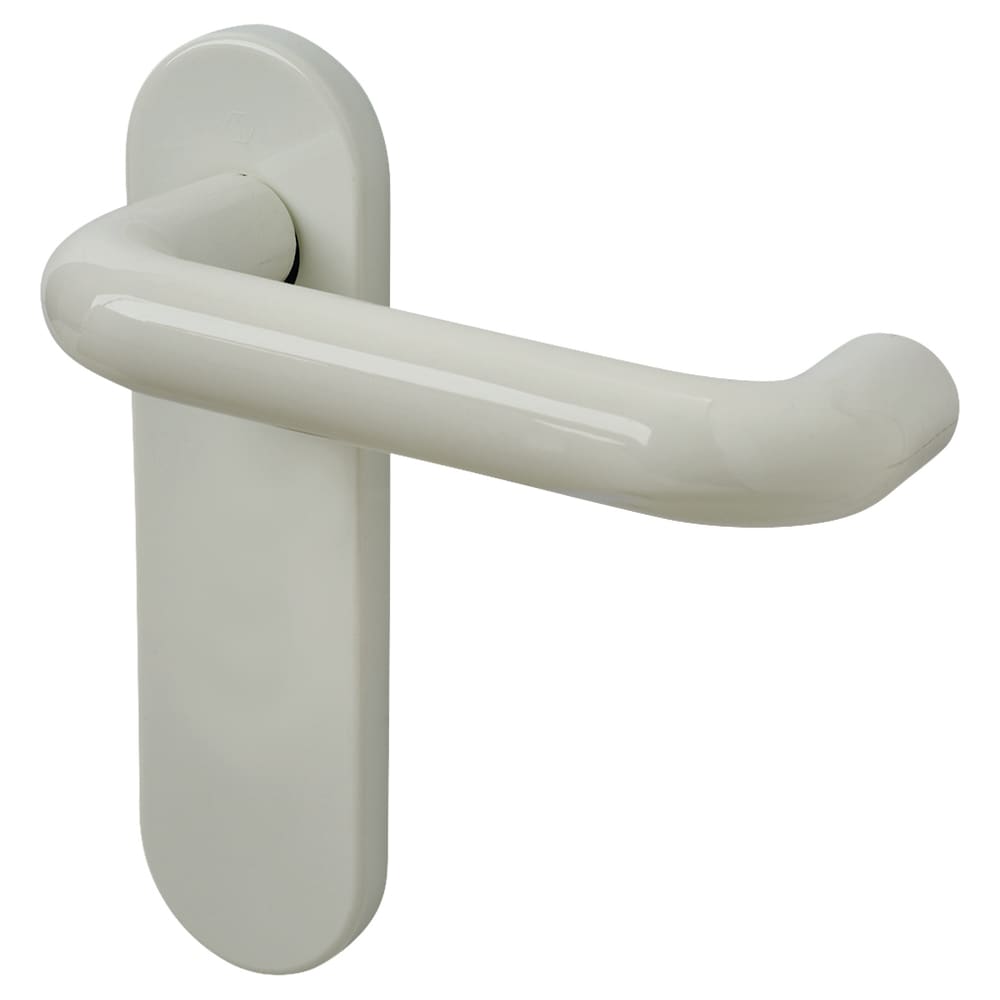Hoppe Paris AR600/21 Nylon Steel Core Safety Latch Door Handle - 165 x 46mm - Diamond White