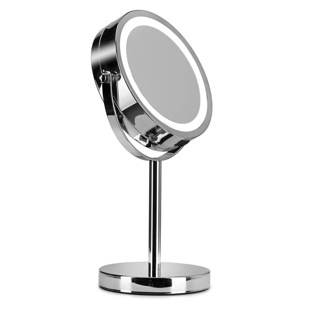 Croydex Freestanding LED 3x Magnifying Bathroom Mirror -300 x 180 x 120mm - Chrome