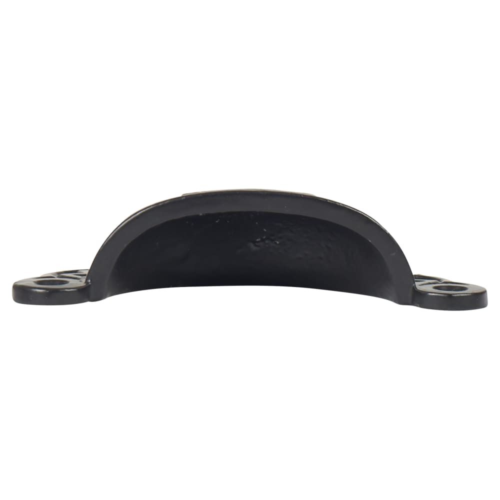 Olde Forge Edwardian Cabinet Cup Handle - 88mm Centres - Black Iron