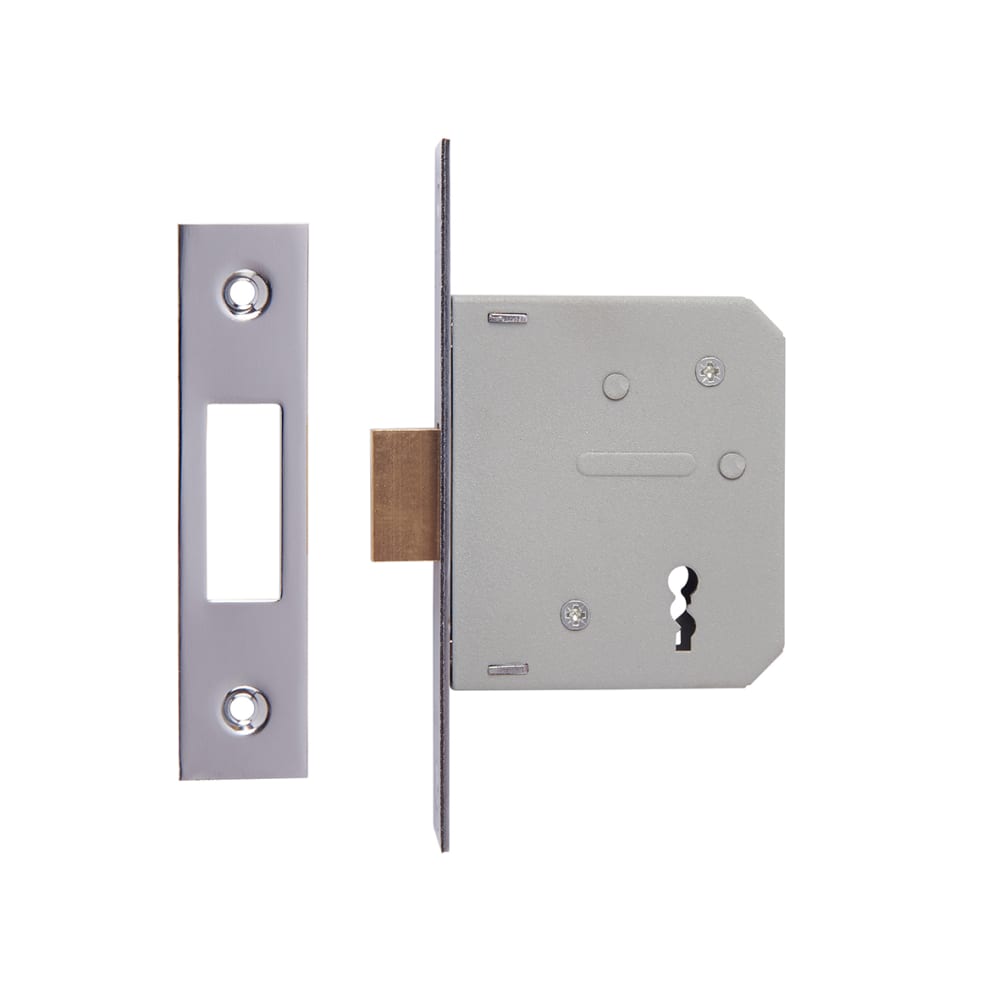 ERA 3 Lever Deadlock - 64mm Case - 44mm Backset - Polished Chrome 