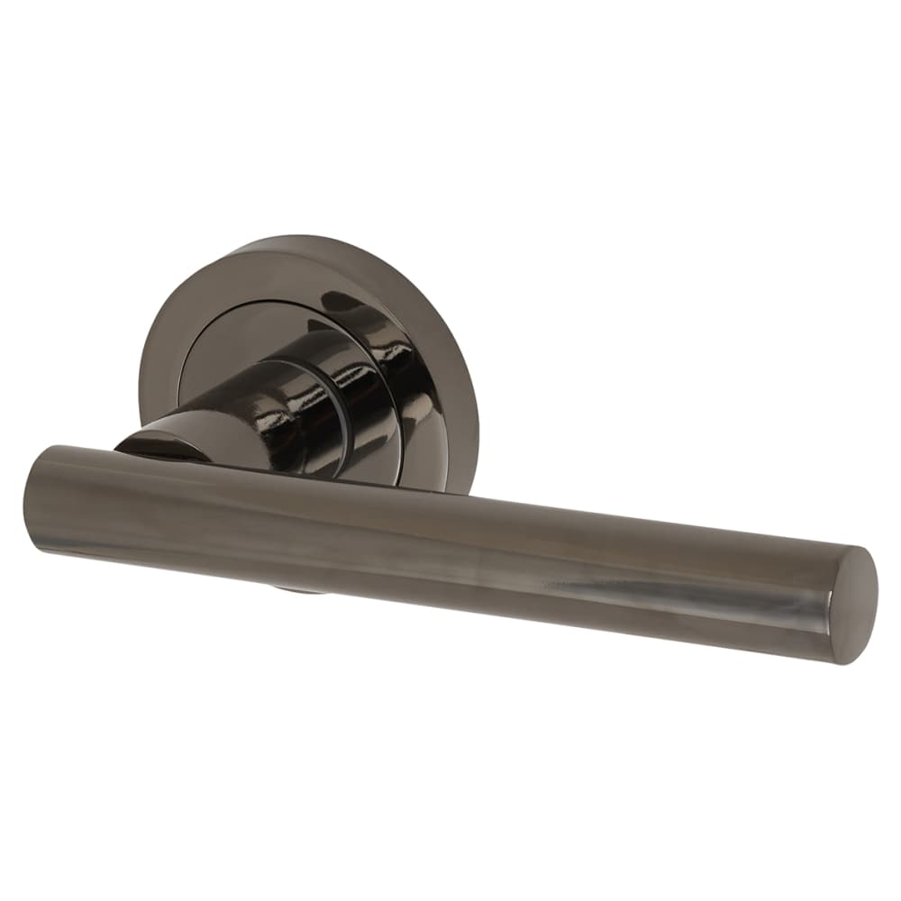 Altro Bella Door Handle on Rose - Black Nickel