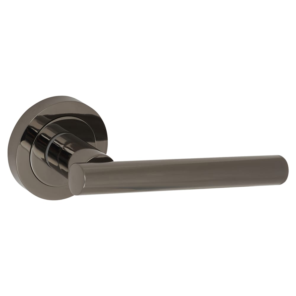 Altro Bella Door Handle on Rose - Black Nickel