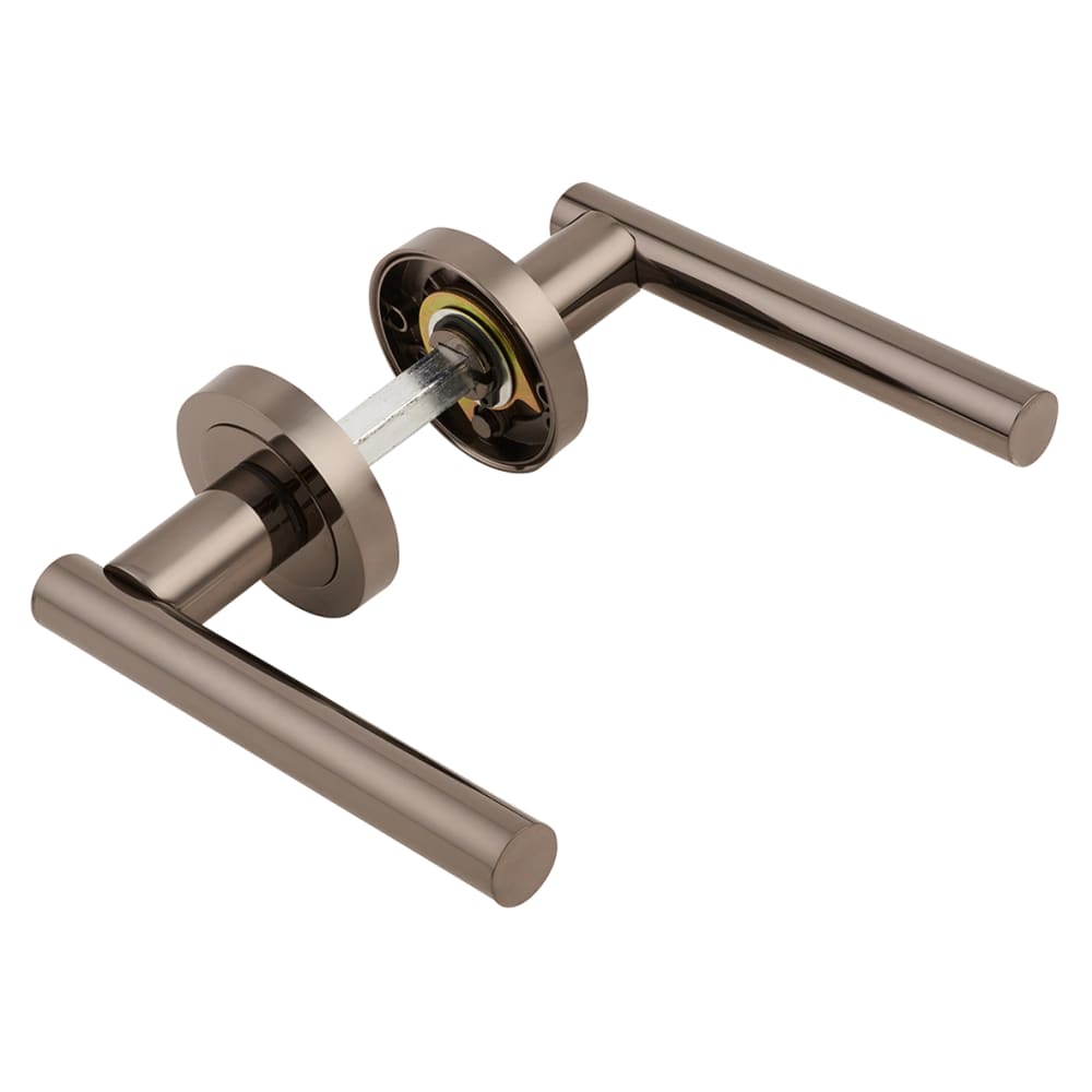 Altro Bella Door Handle on Rose - Black Nickel