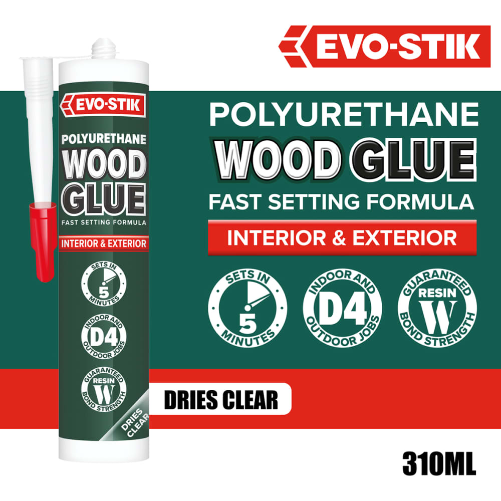 Evo-Stik Polyurethane Wood Adhesive - 310ml - Clear