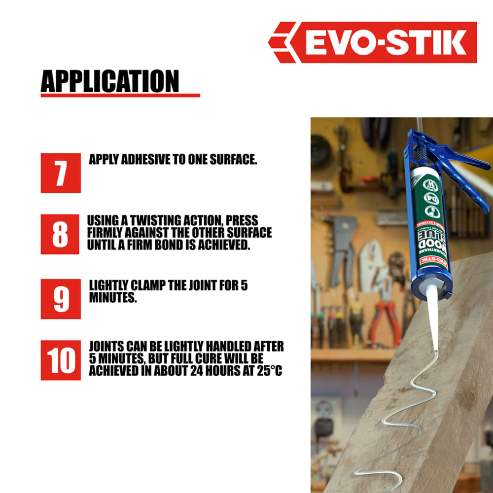 Evo-Stik Polyurethane Wood Adhesive - 310ml - Clear