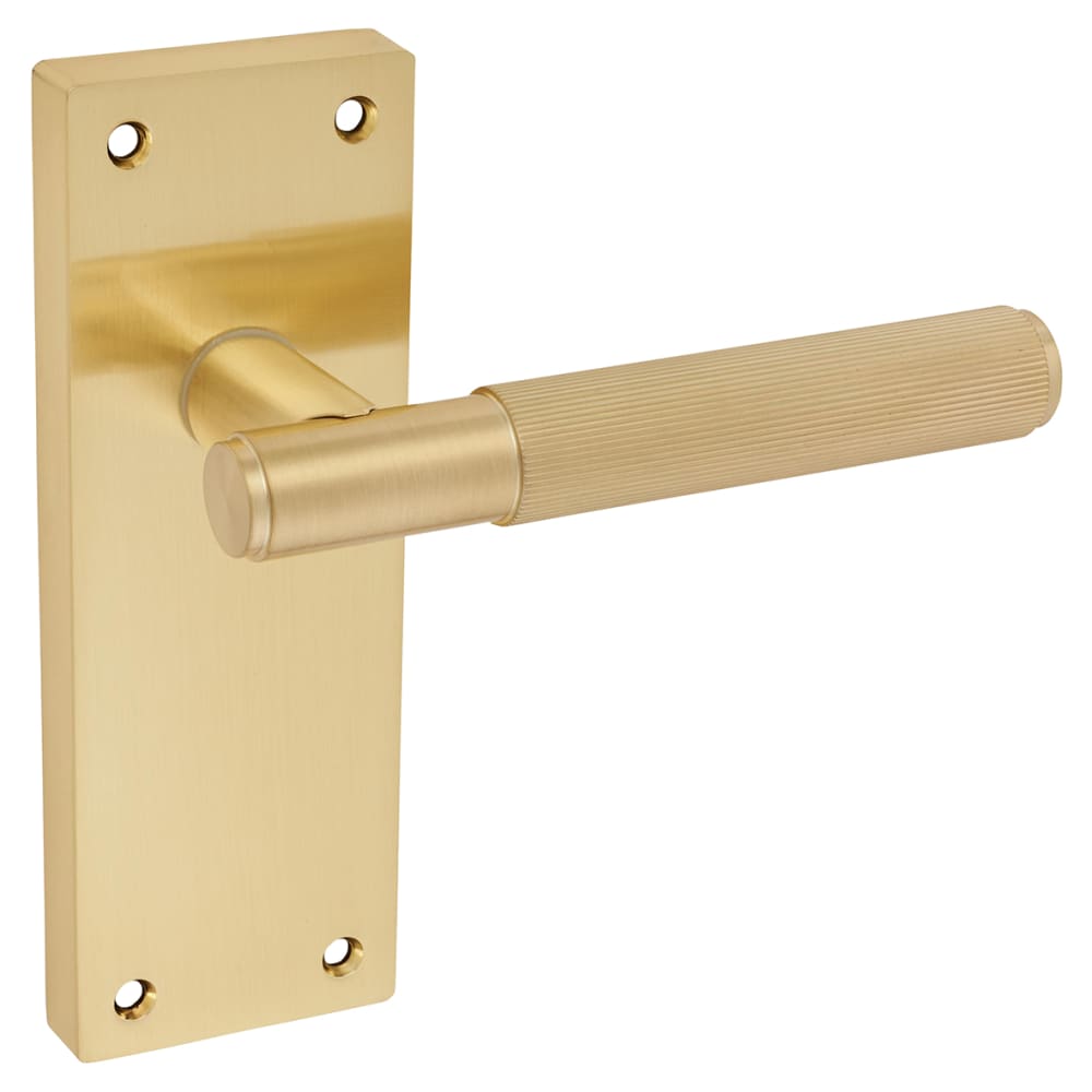 Altro Nova Lines Latch Door Handle - 155 x 55mm - Satin Brass