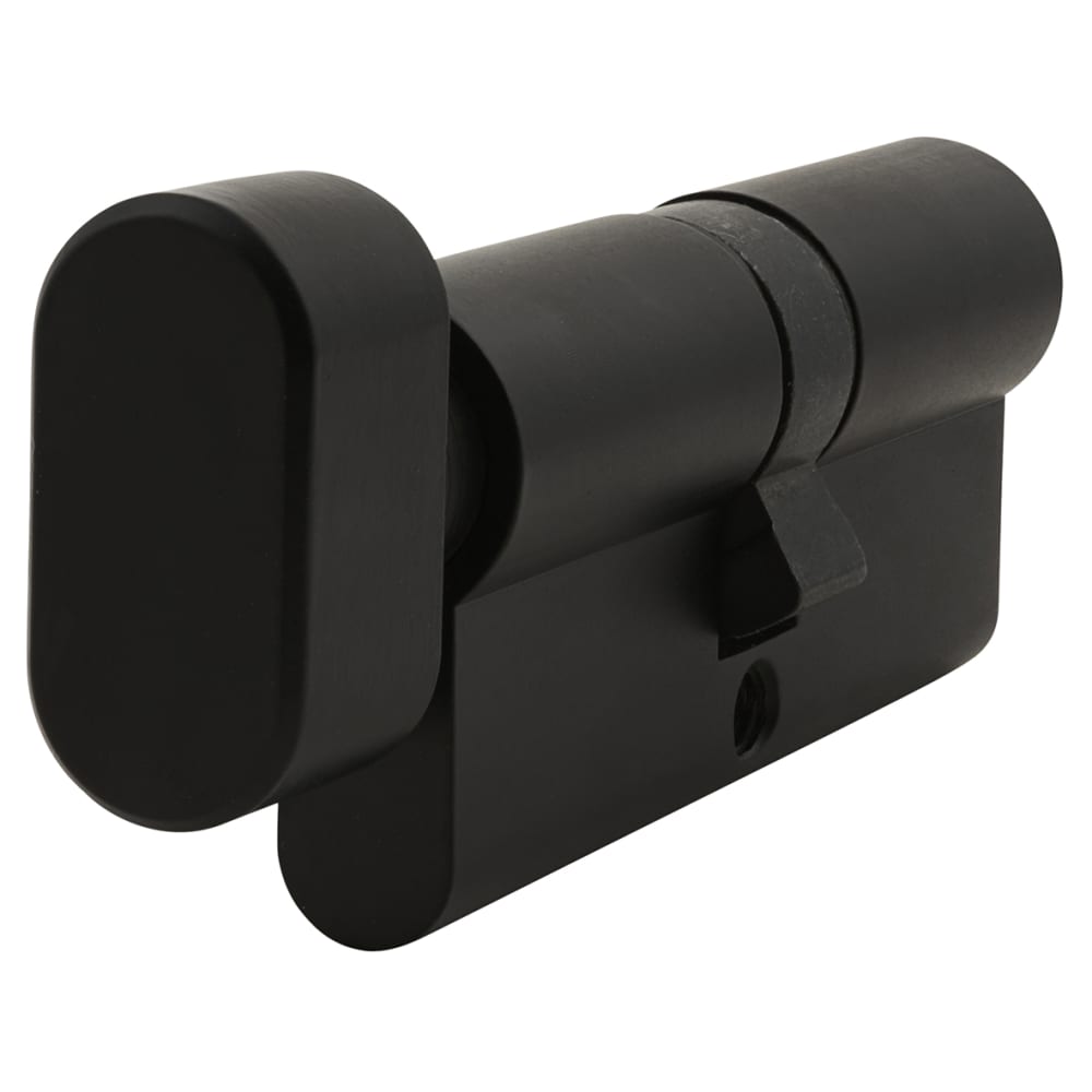 Touchpoint 5 Pin 70mm Euro Thumbturn Cylinder - 35mm Turn + 35mm - Matt Black - Keyed to Differ