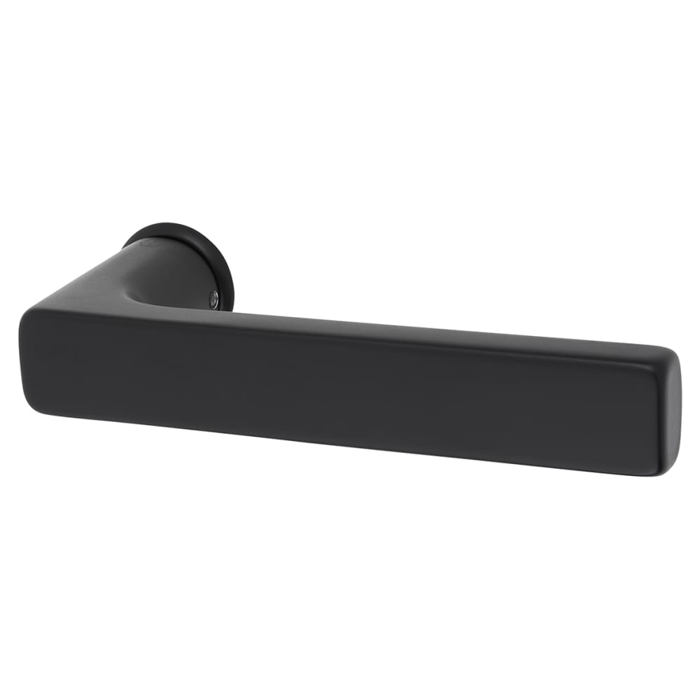 Hoppe Mini Rose Dallas Door Handle on Rose - Matt Black