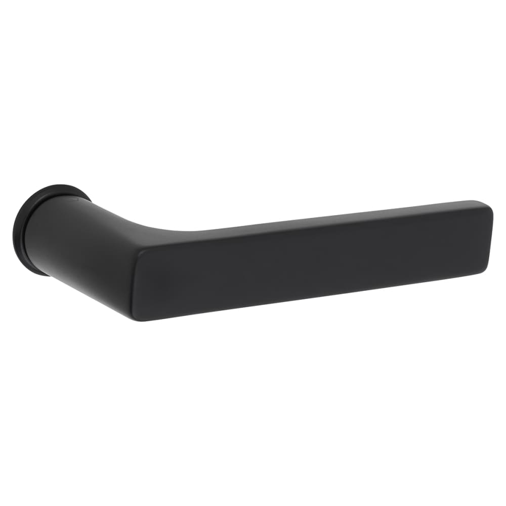 Hoppe Mini Rose Dallas Door Handle on Rose - Matt Black