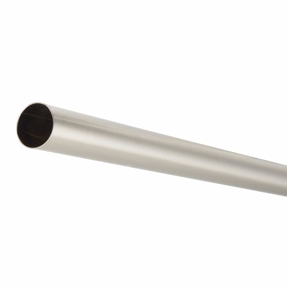Rothley 25mm Round Steel Hanging Rail Tube - 914mm Length - Brushed Nickel