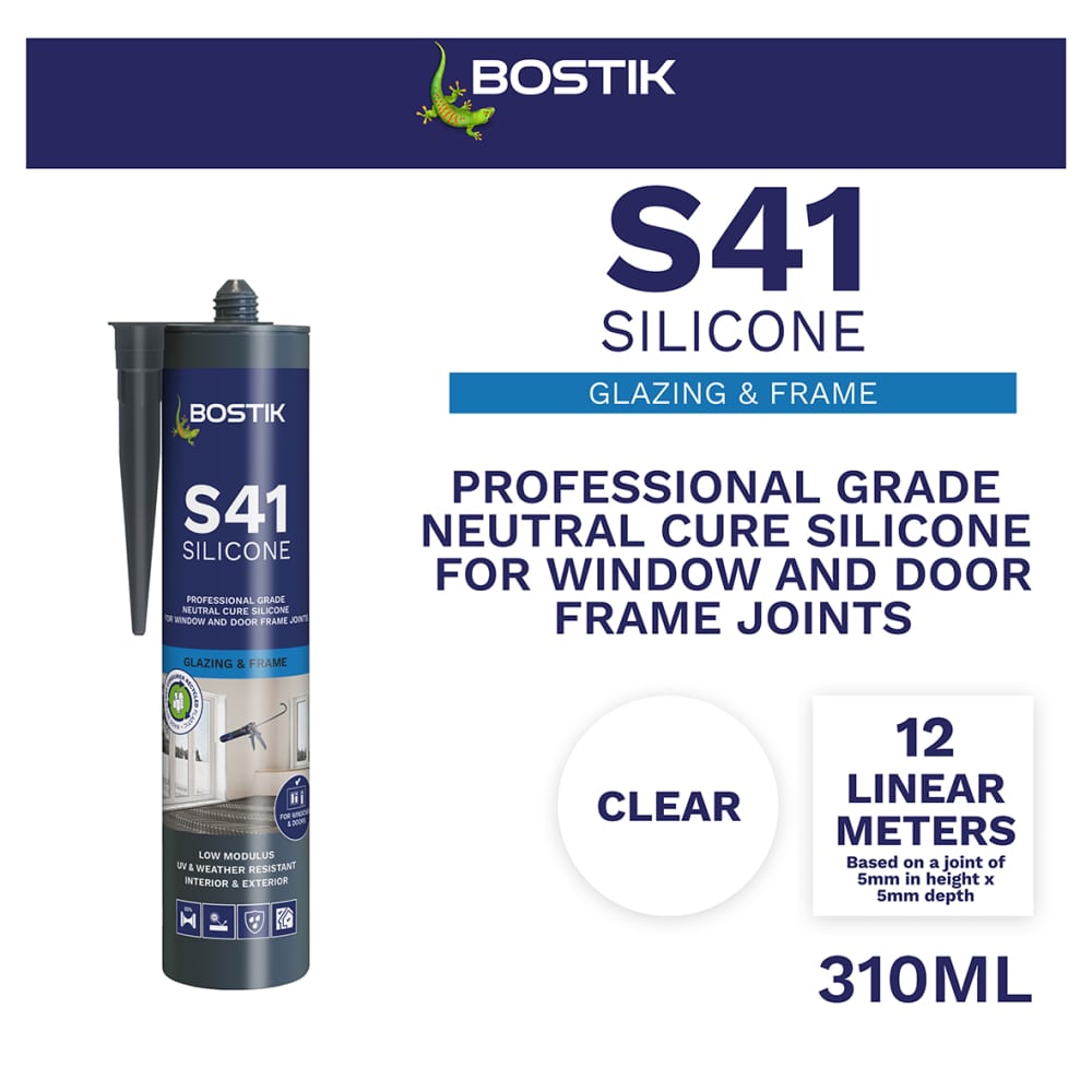 Bostik S41 Window & Frame Sealant - 310ml - Clear