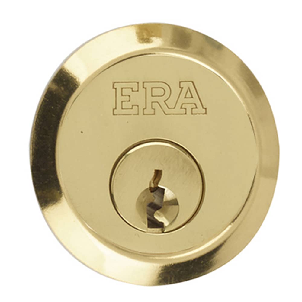 ERA 5 Pin Replacement Rim Cylinder - Polished Brass - Keyed to Differ