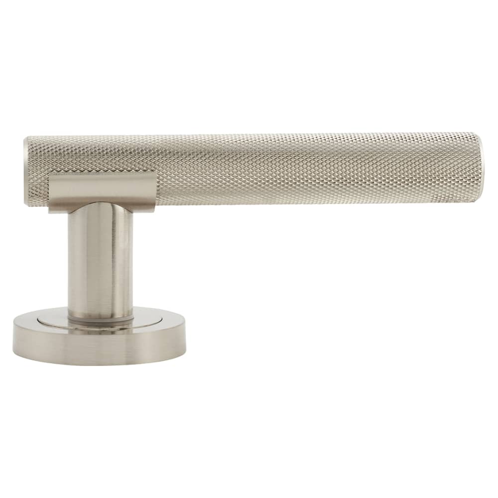 Hampstead Orla Knurled Door Handle on Rose - Satin Nickel