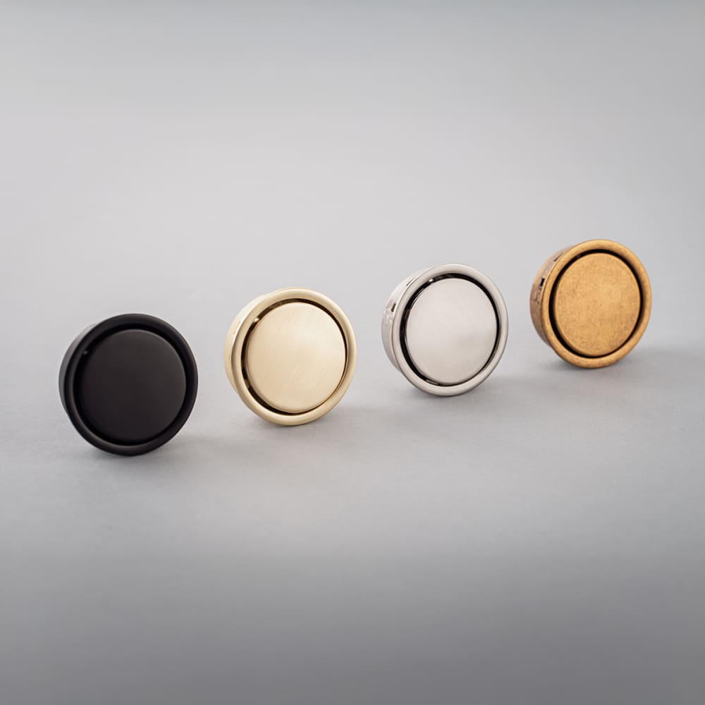 Altro Jarrow Circular Flush Cabinet Pull Handle - 51mm Diameter - Satin Brass