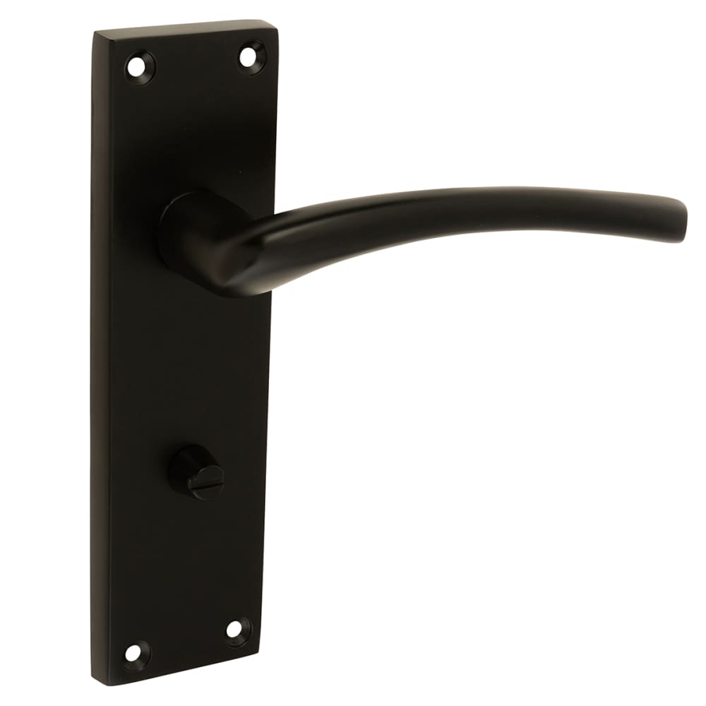 Touchpoint Rimini Bathroom Door Handle - 151 x 42mm - Matt Black