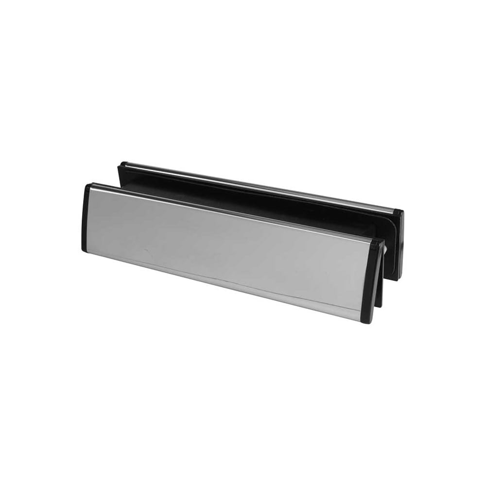 Trojan Letter Plate - 300 x 70mm - 40-80mm Door Thickness - Polished Chrome