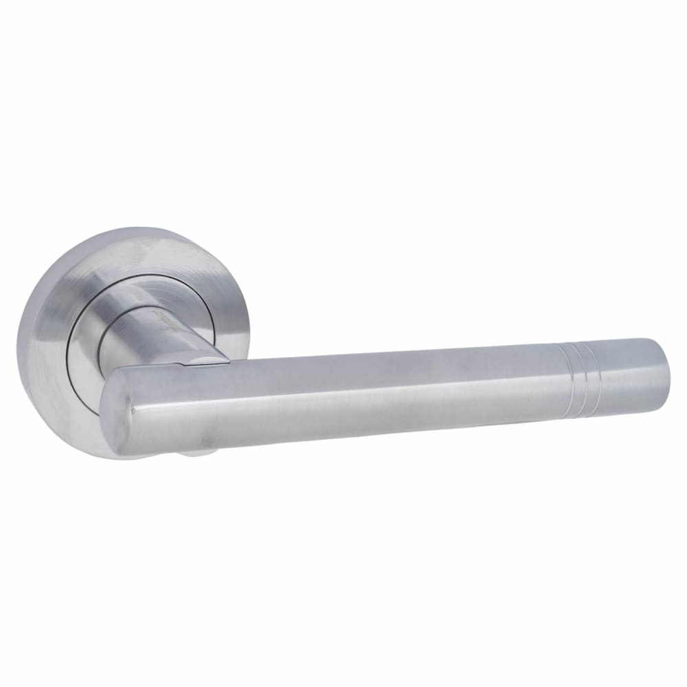 Touchpoint Dakota Door Handle on Rose - Satin Chrome