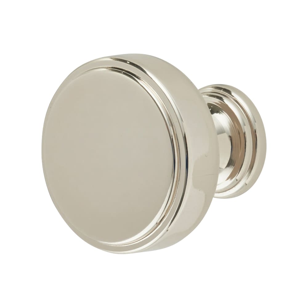 Crofts & Assinder Calgary Round Cabinet Knob - 40mm Diameter - Polished Nickel