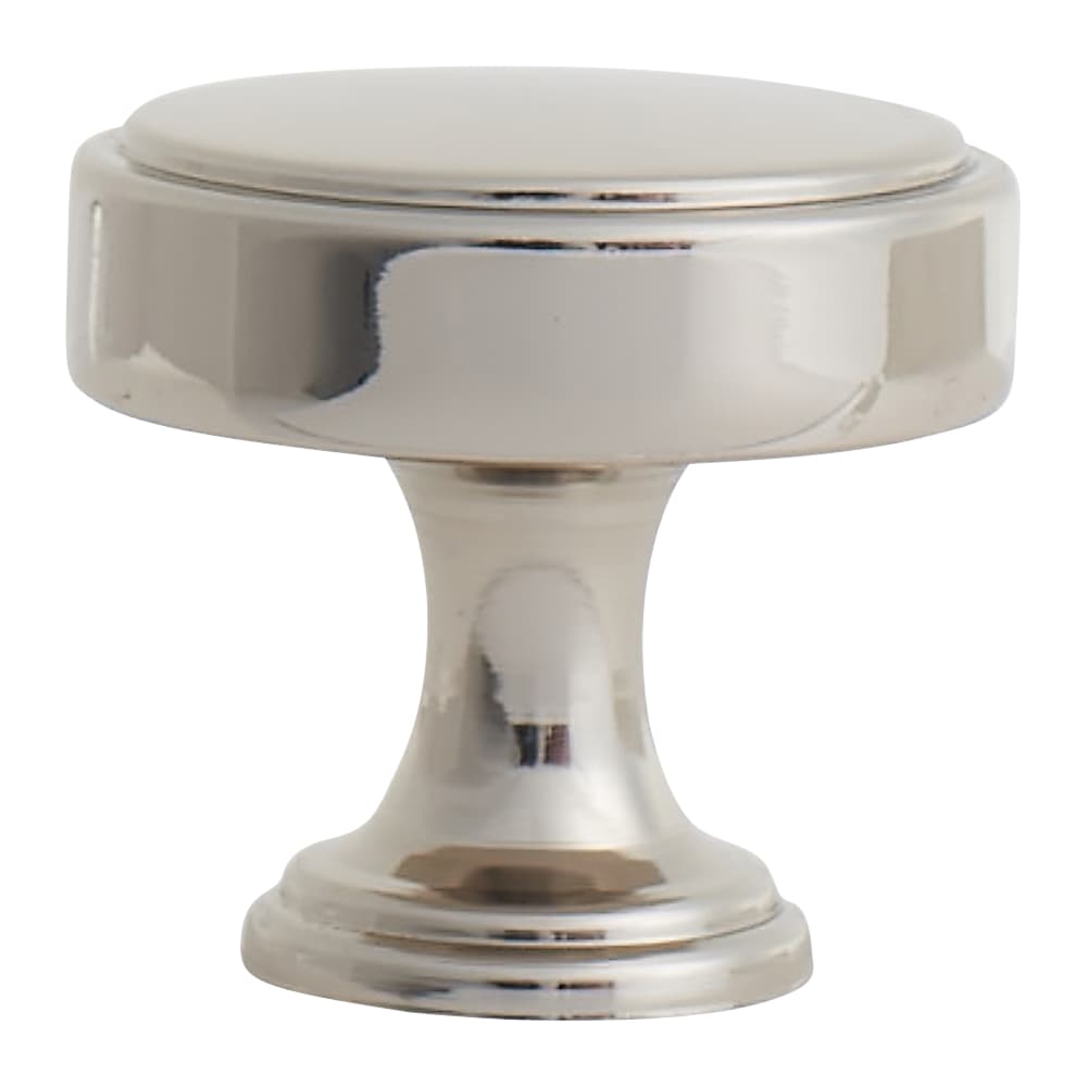 Crofts & Assinder Calgary Round Cabinet Knob - 40mm Diameter - Polished Nickel