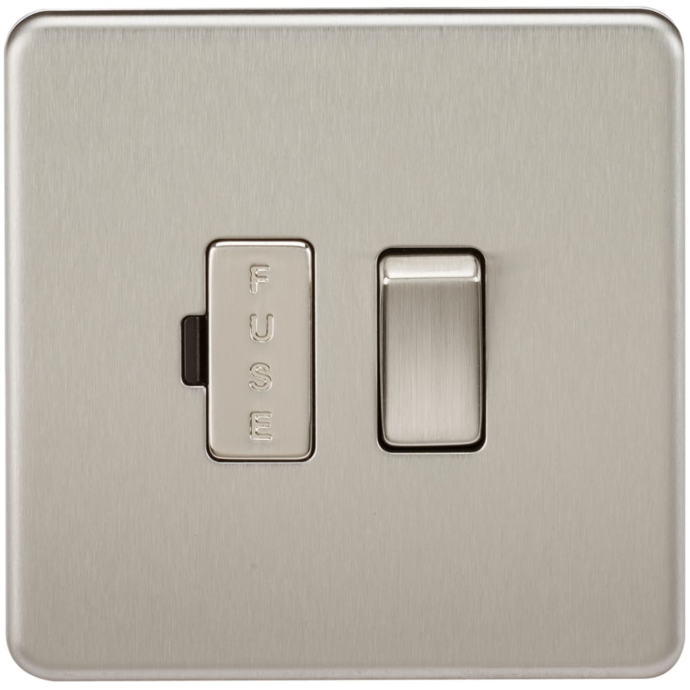 Despatch Spur Knightsbridge 13A 1 Gang Screwless Flat Plate Switched Fused Spur ...